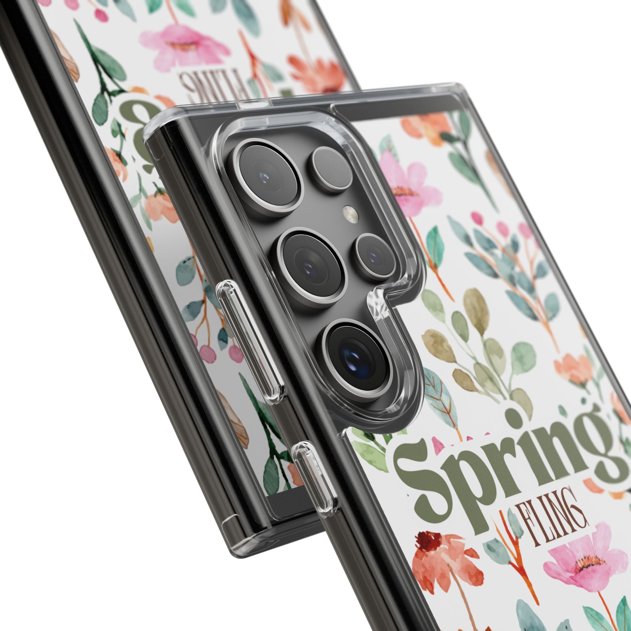 Floral Spring Fling Clear Phone Case