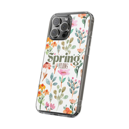 Floral Spring Fling Clear Phone Case