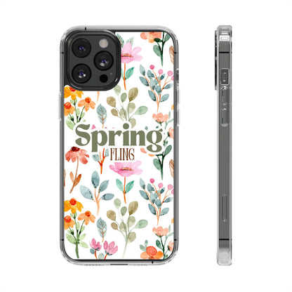 Floral Spring Fling Clear Phone Case