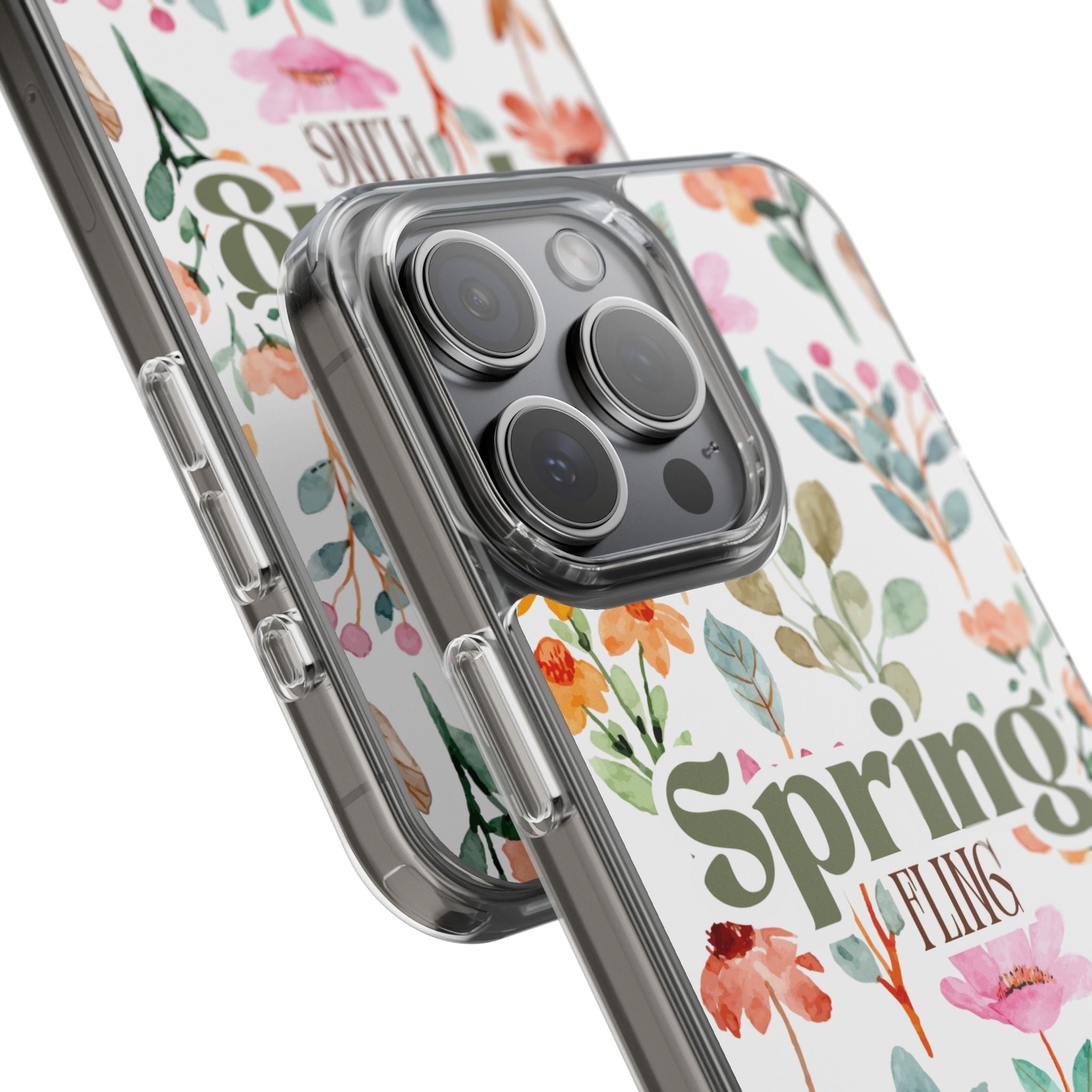 Floral Spring Fling Clear Phone Case