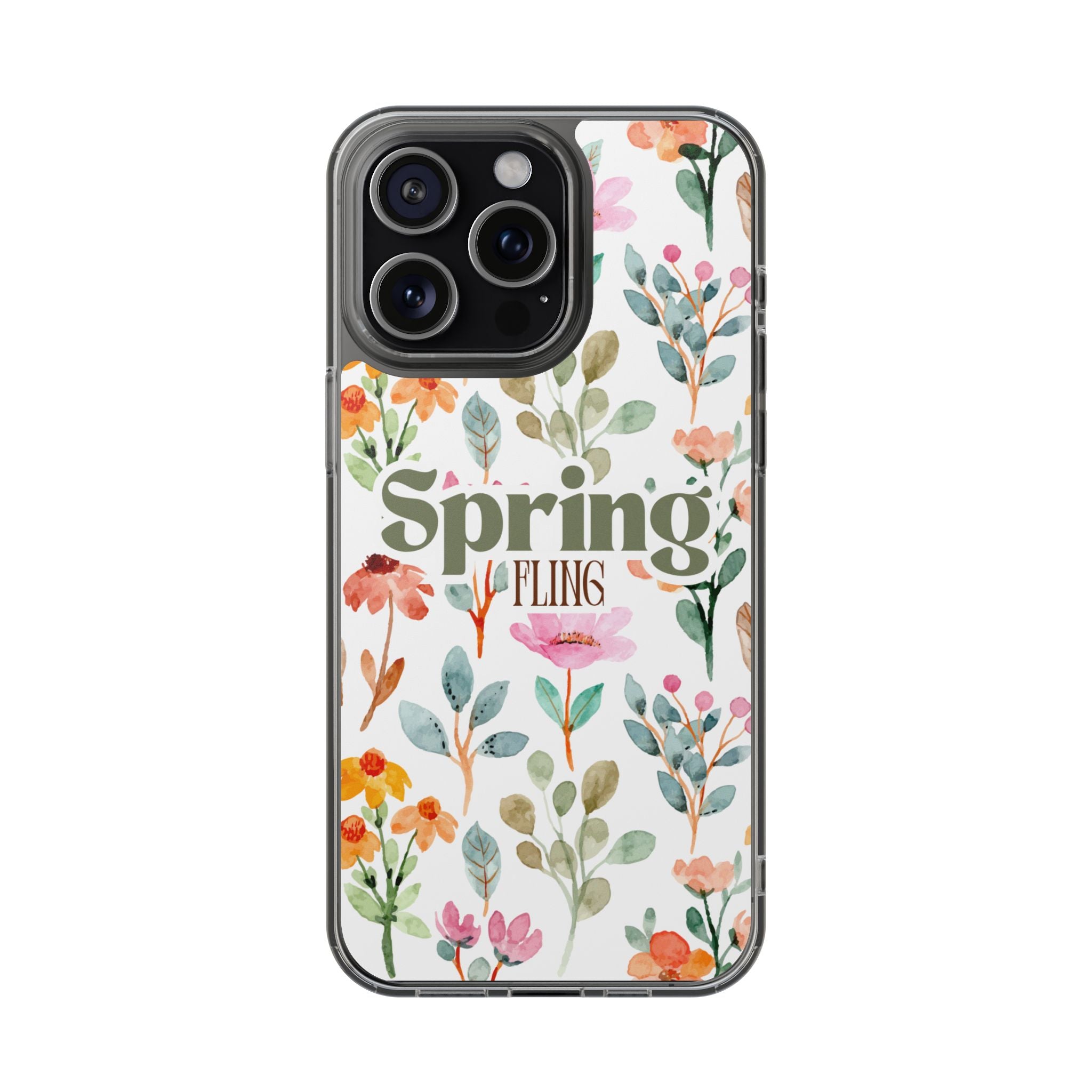 Floral Spring Fling Clear Phone Case