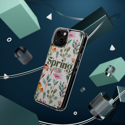 Floral Spring Fling Clear Phone Case