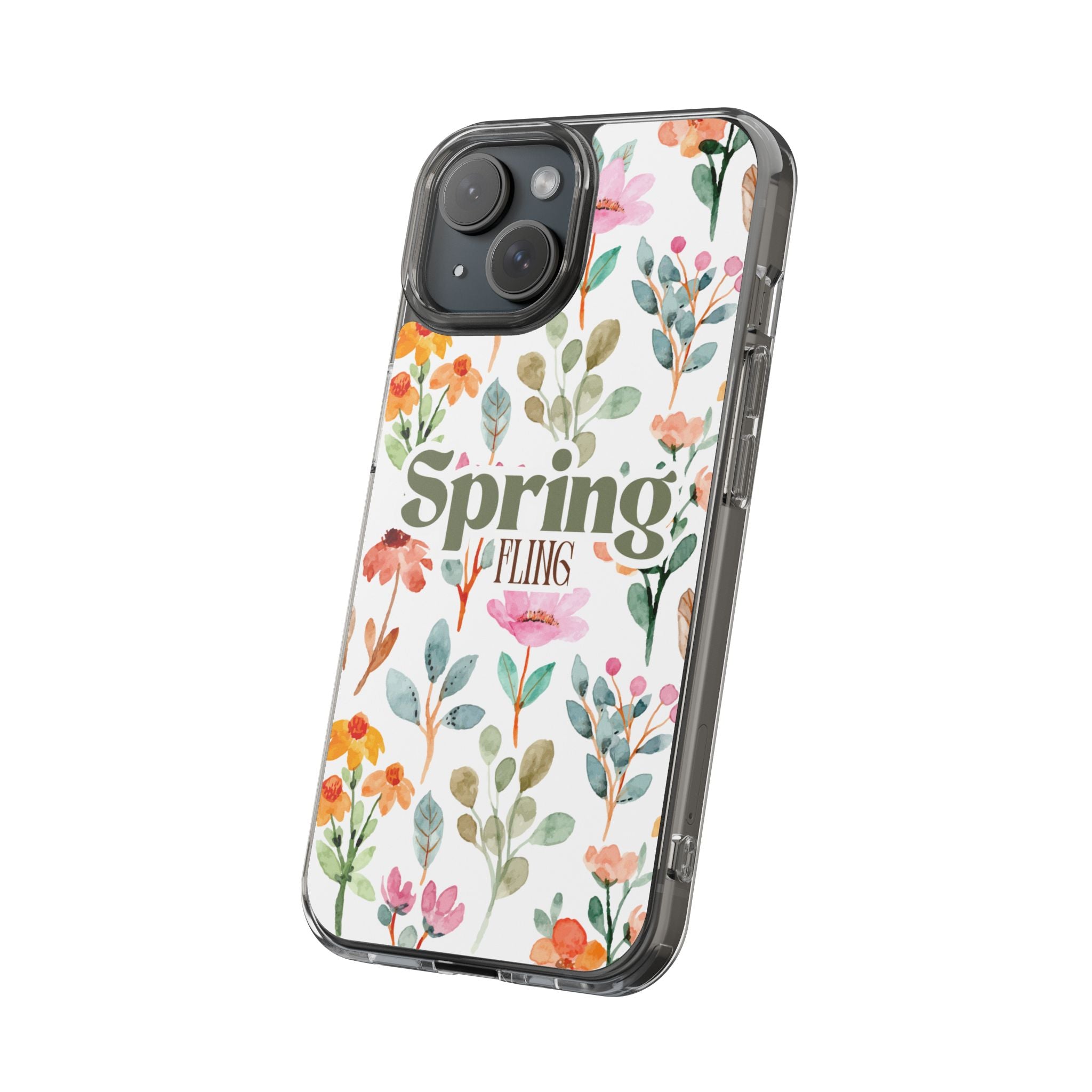 Floral Spring Fling Clear Phone Case