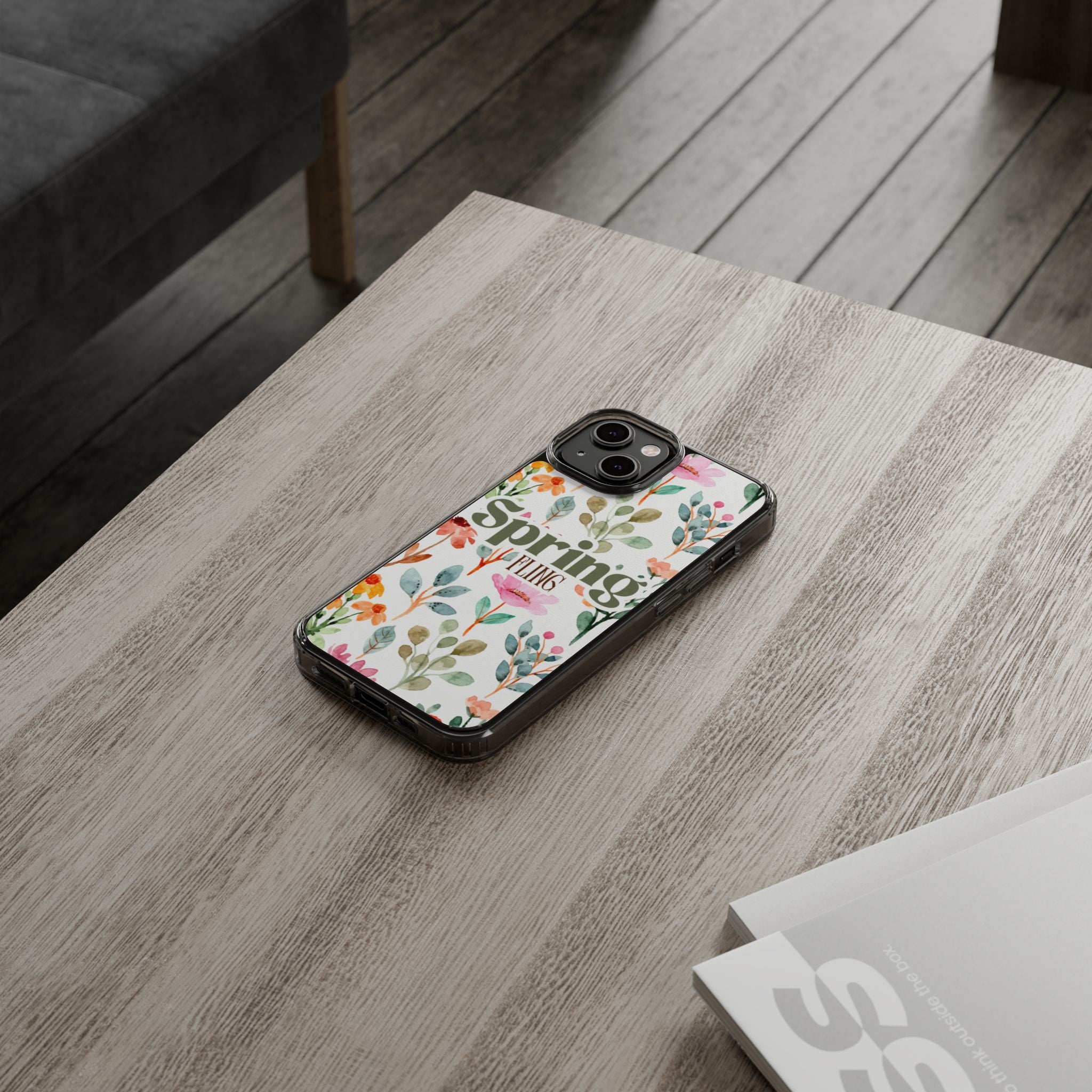 Floral Spring Fling Clear Phone Case