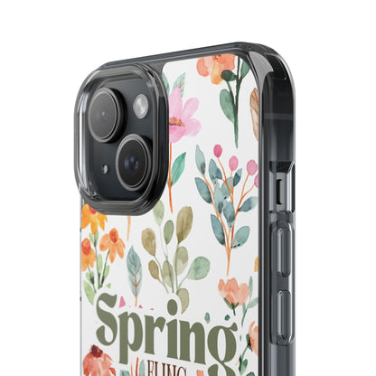 Floral Spring Fling Clear Phone Case