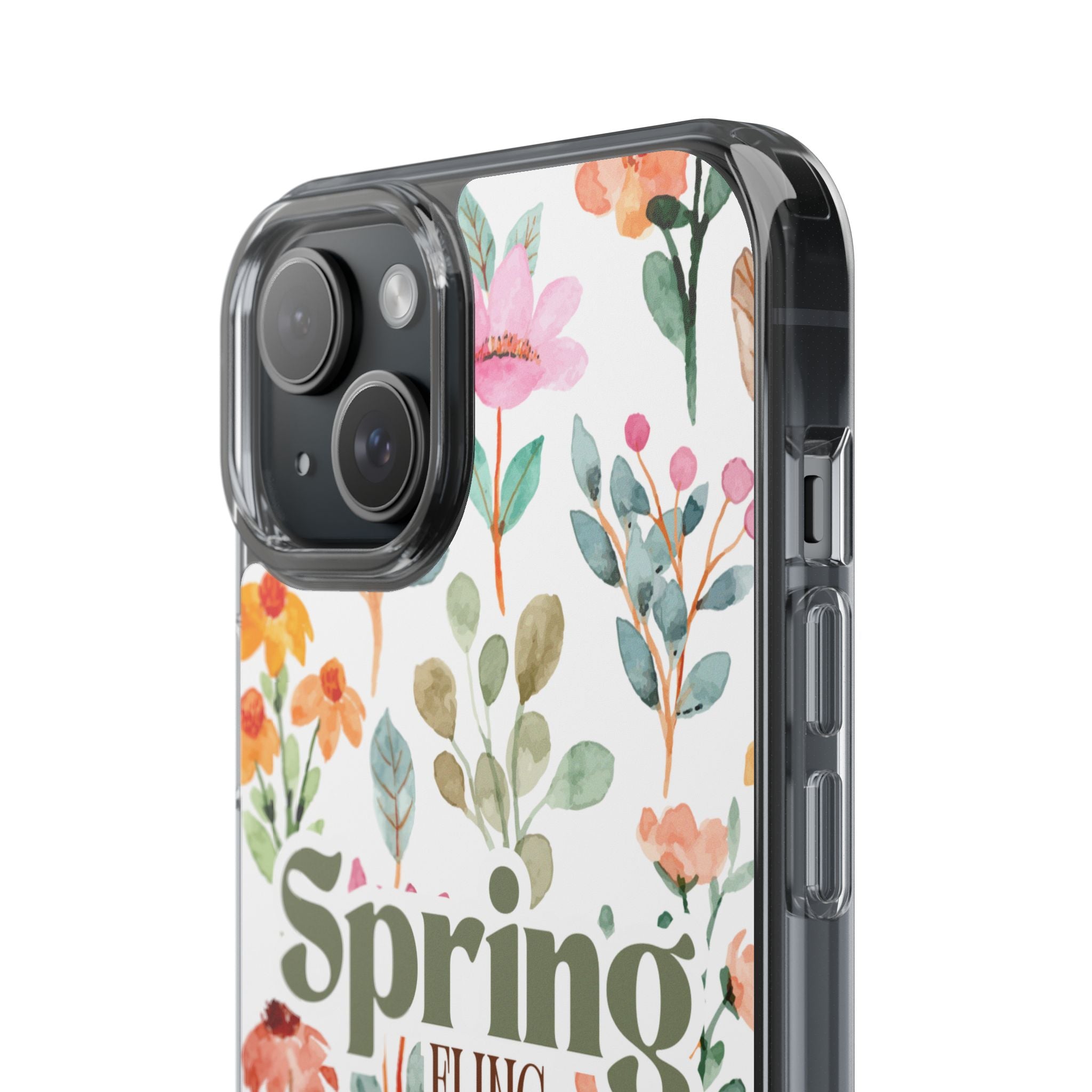 Floral Spring Fling Clear Phone Case
