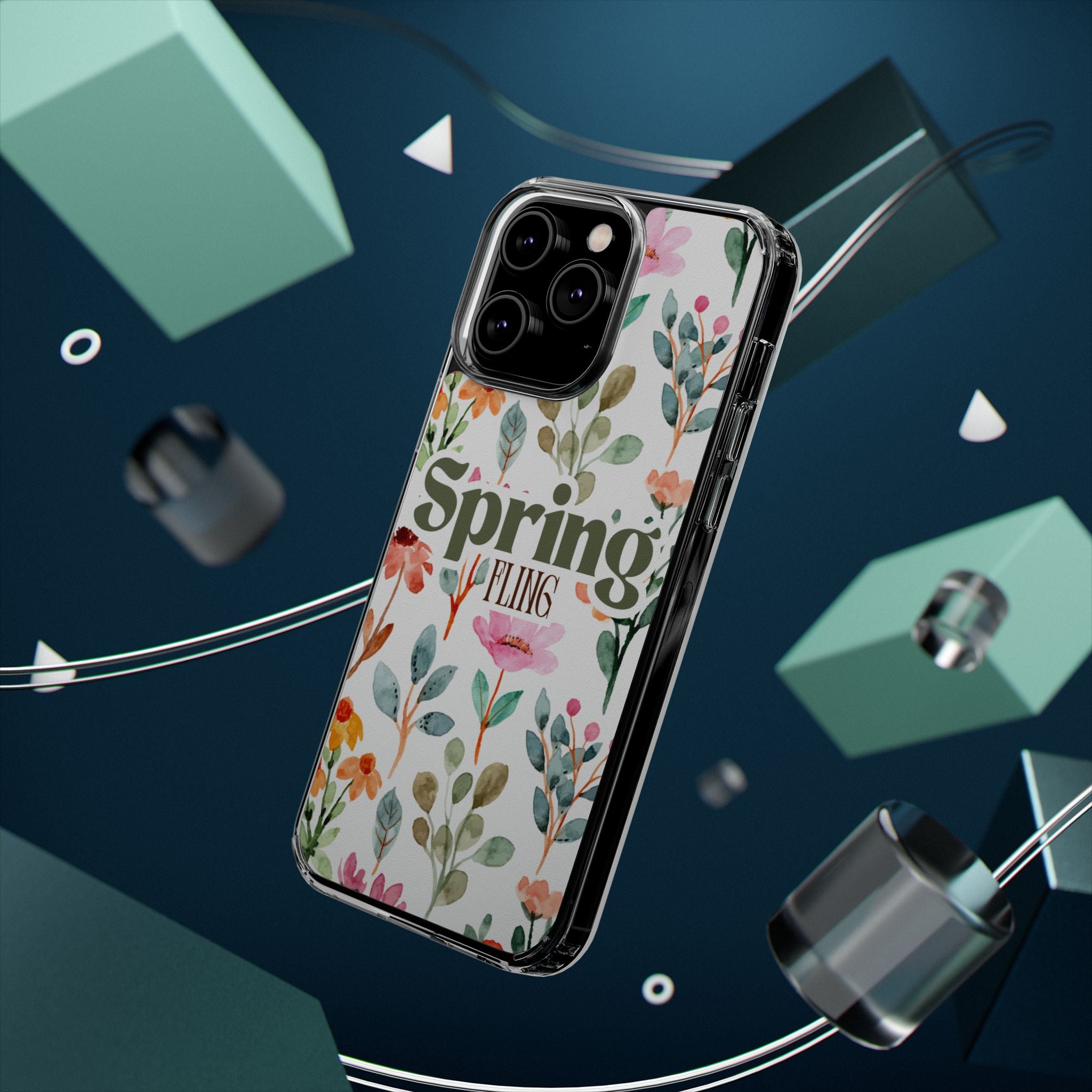 Floral Spring Fling Clear Phone Case