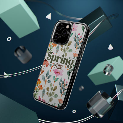 Floral Spring Fling Clear Phone Case