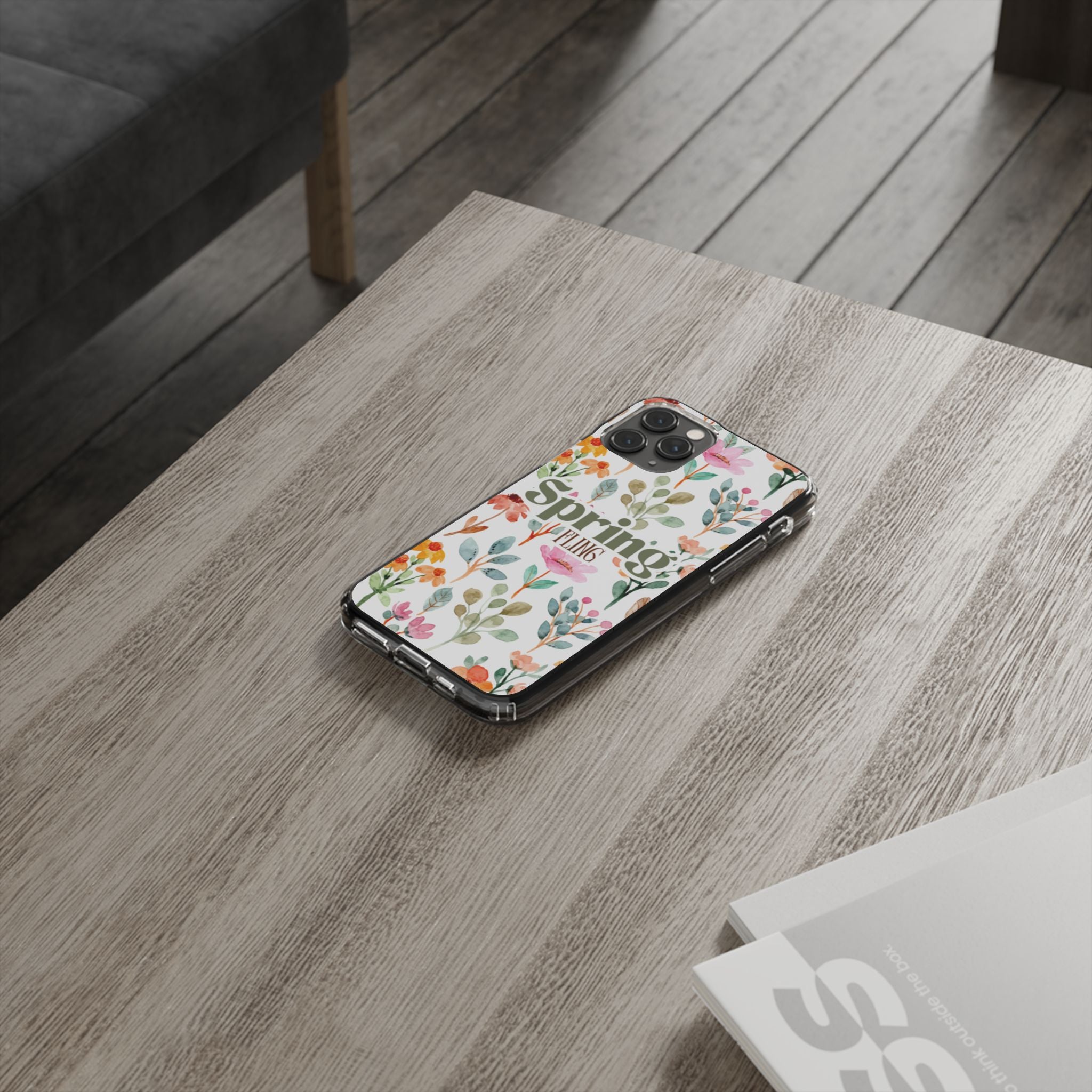 Floral Spring Fling Clear Phone Case