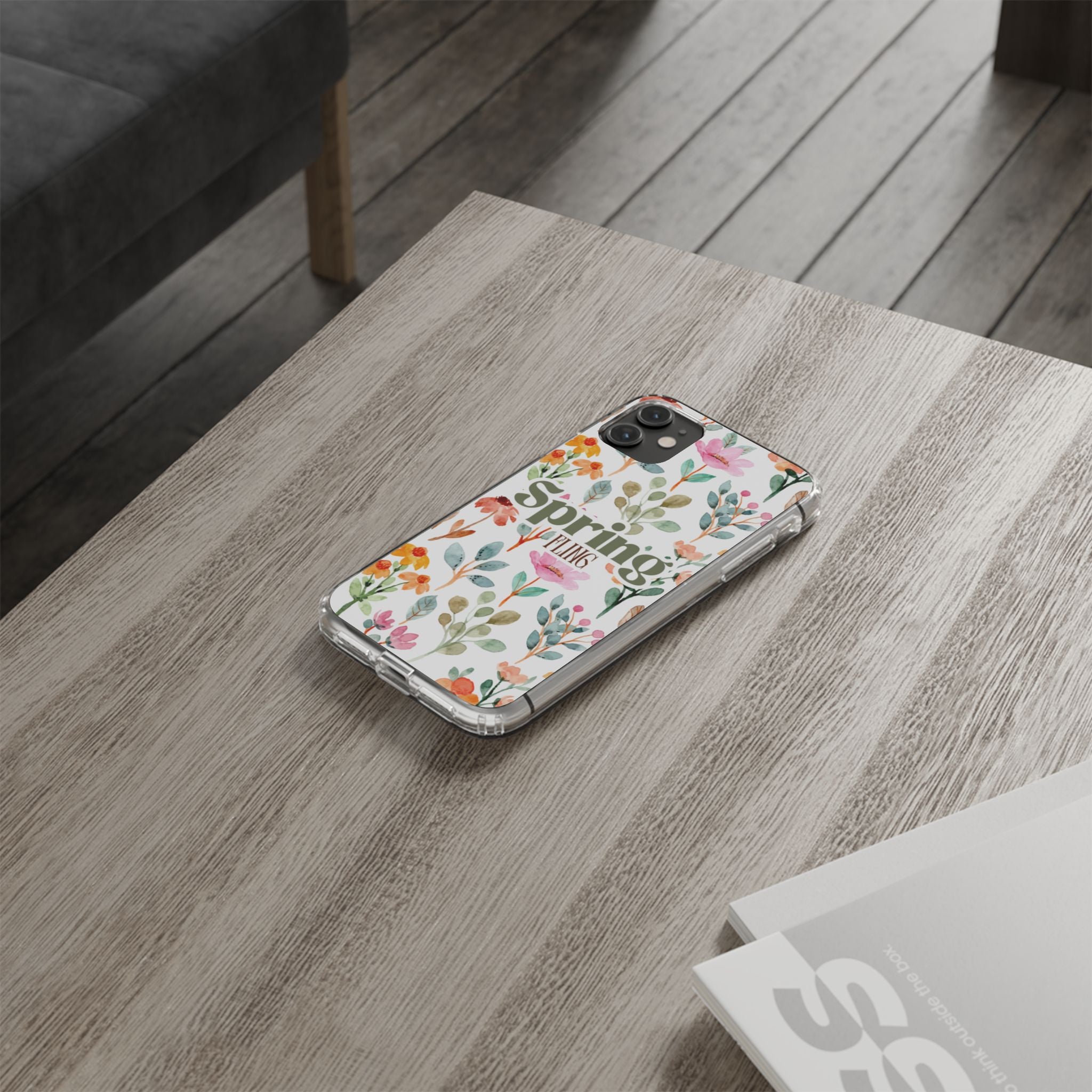 Floral Spring Fling Clear Phone Case
