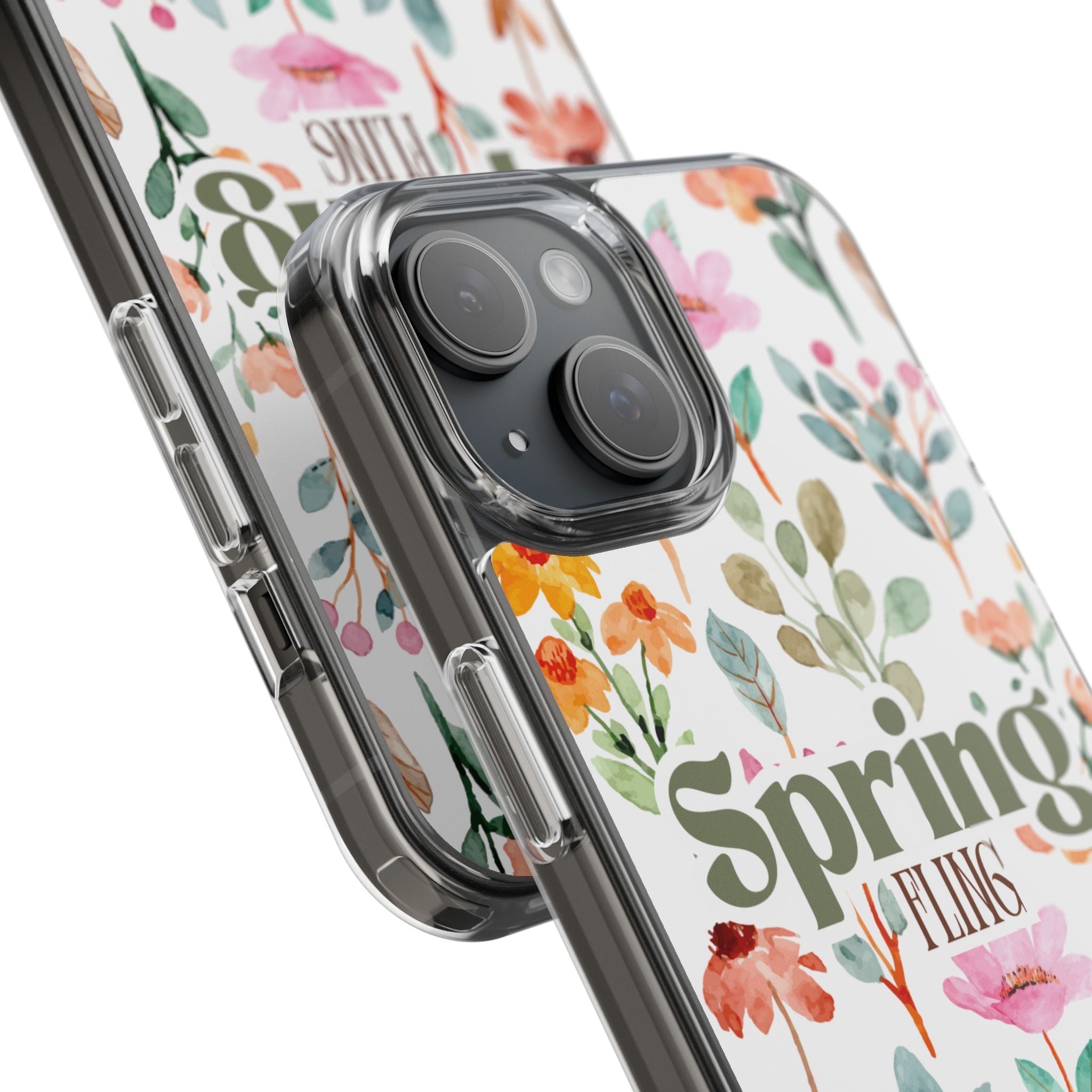 Floral Spring Fling Clear Phone Case