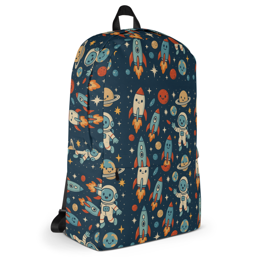 Spaceships & Astronauts print - Backpack