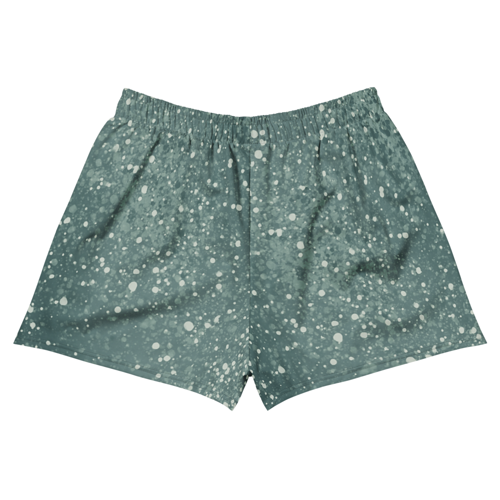 Soft Green Splatter Print - Unisex Athlethic Shorts