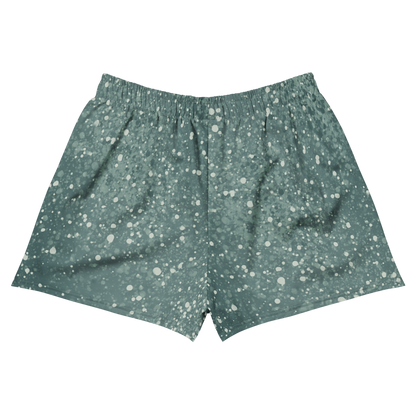 Soft Green Splatter Print - Unisex Athlethic Shorts