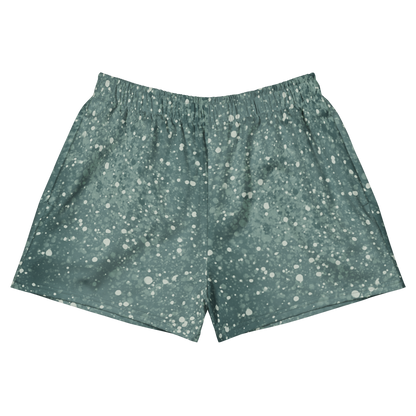 Soft Green Splatter Print - Unisex Athlethic Shorts