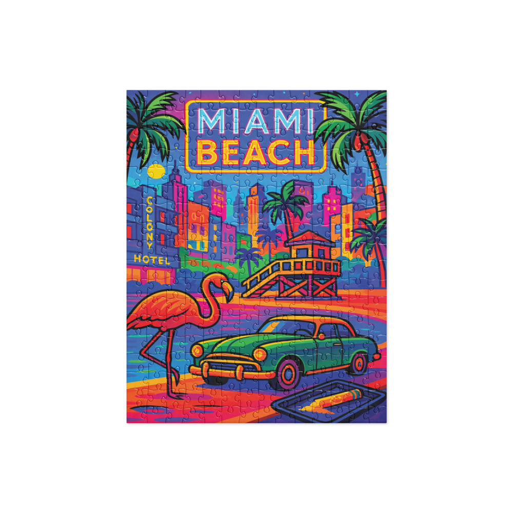 Neon Miami Jigsaw Puzzle – 252 or 520 Pieces