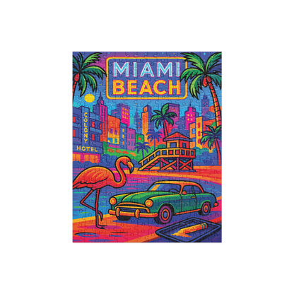 Neon Miami Jigsaw Puzzle – 252 or 520 Pieces