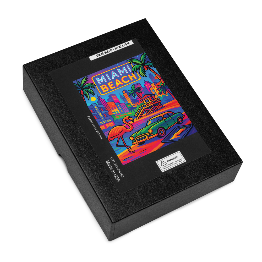 Neon Miami Jigsaw Puzzle – 252 or 520 Pieces