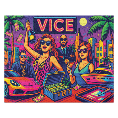 VICE Neon Miami Jigsaw Puzzle – 252 or 520 Pieces