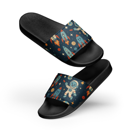 Spaceships & Astronauts Print - Men's slides