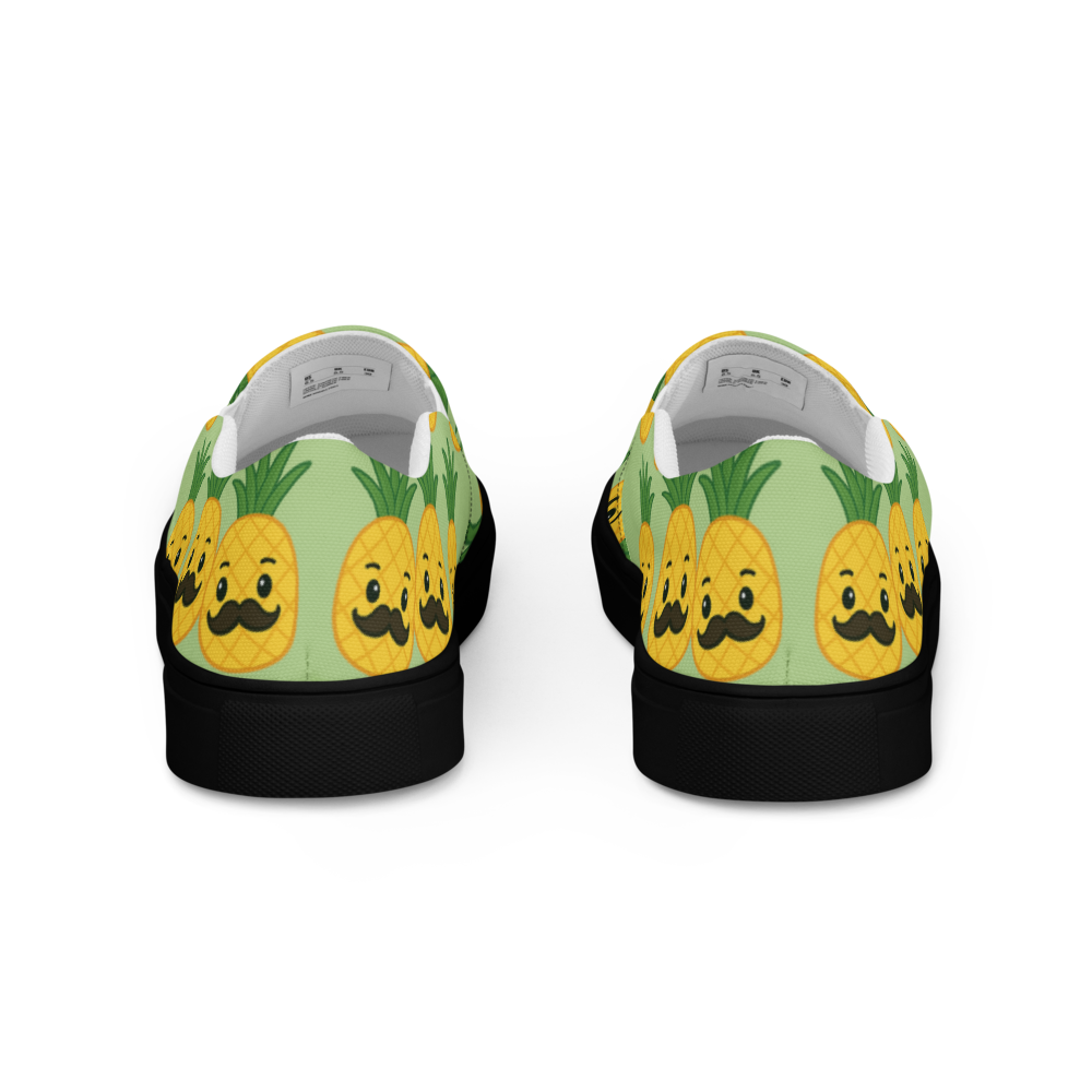 Mr. Pino Pineapple Print - Men's Slip-On Canvas Shoes