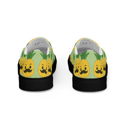 Mr. Pino Pineapple Print - Men's Slip-On Canvas Shoes