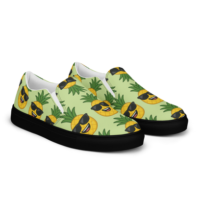 Mr. Pino Pineapple Print - Men's Slip-On Canvas Shoes