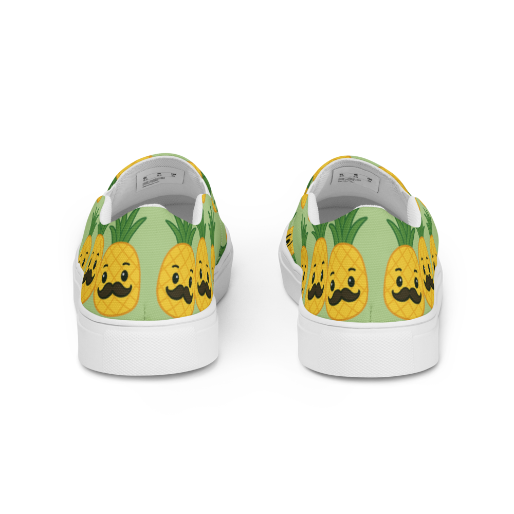Mr. Pino Pineapple Print - Men's Slip-On Canvas Shoes
