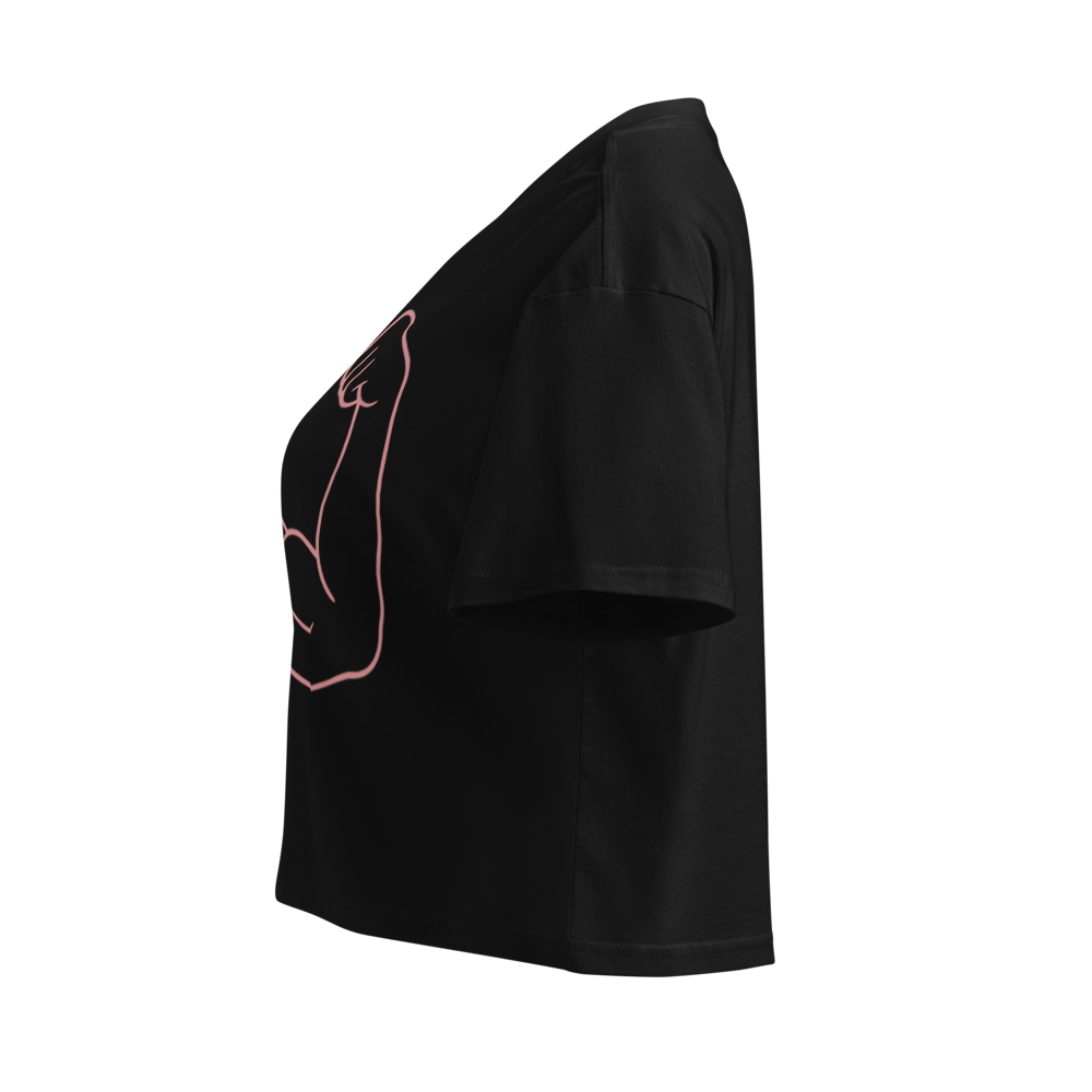 Just Show the F*ck Up -  Women’s Crop Top w. Pink Print