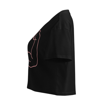 Just Show the F*ck Up -  Women’s Crop Top w. Pink Print