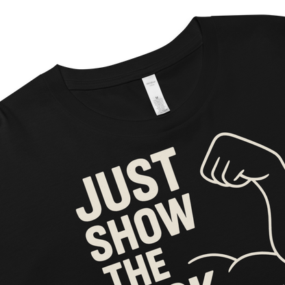 Just Show the F*ck Up - Women's Crop Top w. Beige Print